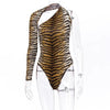 One Arm Tiger Stripped Bodysuit