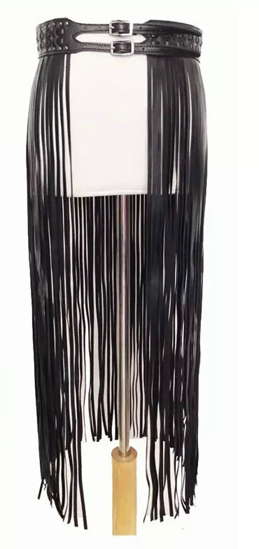 GOTHIC LEATHER FRINGE BELT