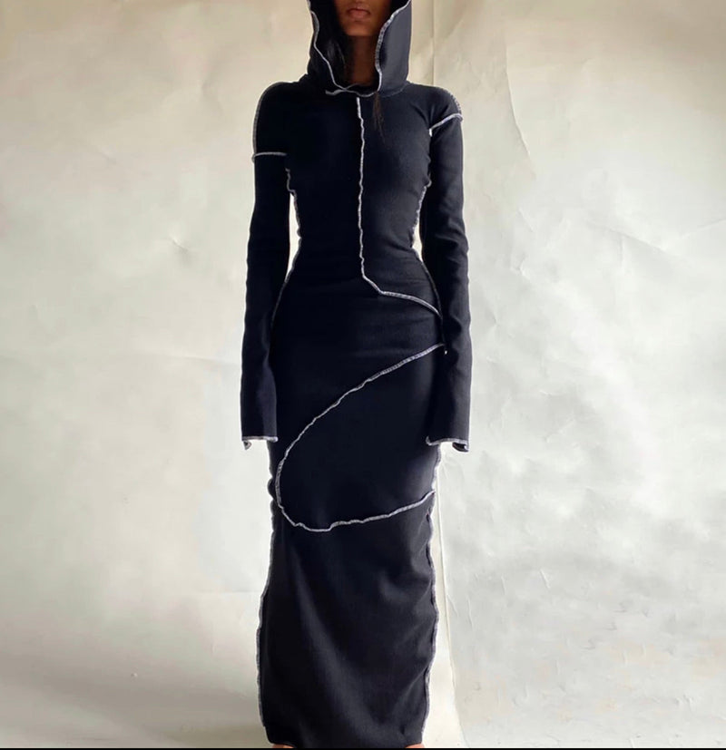 Latoya - Long Sleeve Hooded Dress