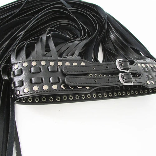 GOTHIC LEATHER FRINGE BELT