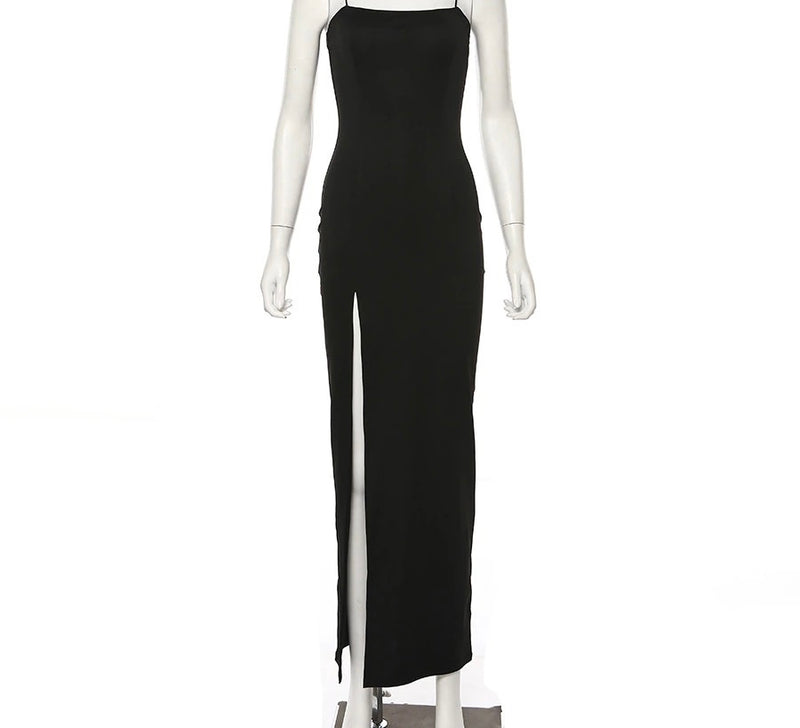 Erica - Red Long High Slit Maxi Dress