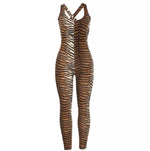 Tiger Stripped Crossback Romper